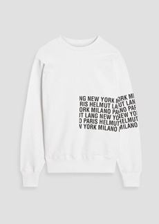 Helmut Lang - Printed French cotton-terry sweatshirt - White - XS