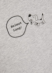 Helmut Lang - Printed mélange cotton-jersey T-shirt - Gray - M