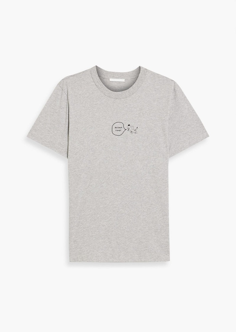 Helmut Lang - Printed mélange cotton-jersey T-shirt - Gray - M