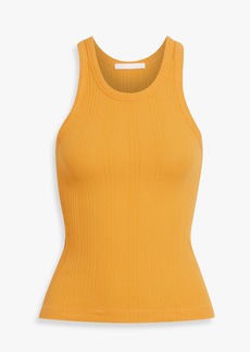 Helmut Lang - Ribbed cotton-blend tank - Yellow - XXS