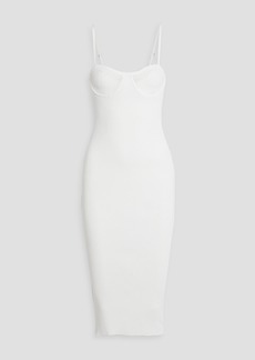 Helmut Lang - Ribbed-knit midi dress - White - XS