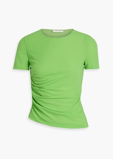 Helmut Lang - Ruched crepe T-shirt - Green - XXS