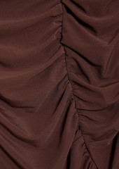 Helmut Lang - Ruched jersey mini dress - Brown - XS