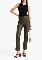 Helmut Lang - Stretch-leather flared pants - Green - US 00