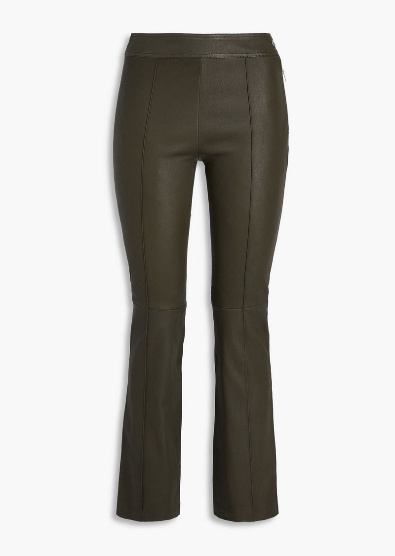 Helmut Lang - Stretch-leather flared pants - Green - US 00