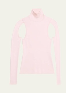 Helmut Lang Air Cut-Out Turtleneck Top