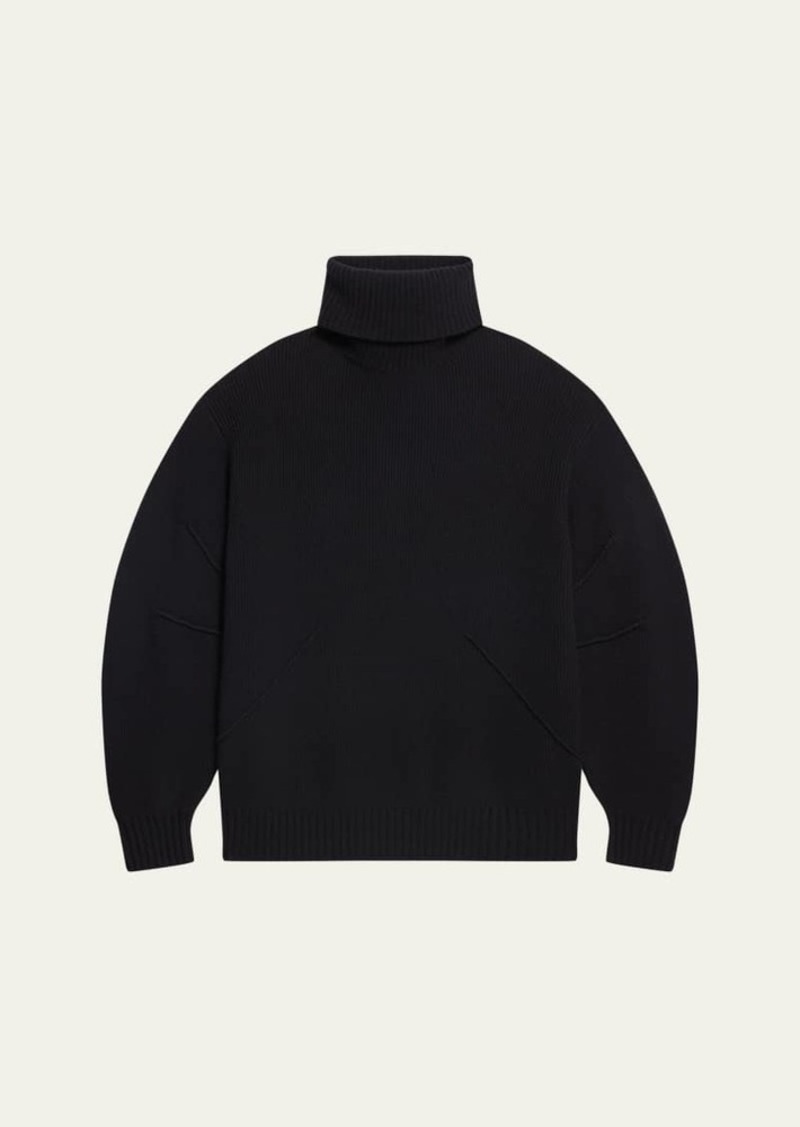 Helmut Lang Apex Chunky Wool-Cashmere Turtleneck Sweater