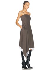 Helmut Lang Asymmetric Long Dress