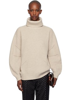 Helmut Lang Beige Apex Turtleneck