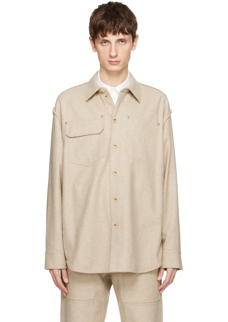 Helmut Lang Beige Buttoned Shirt