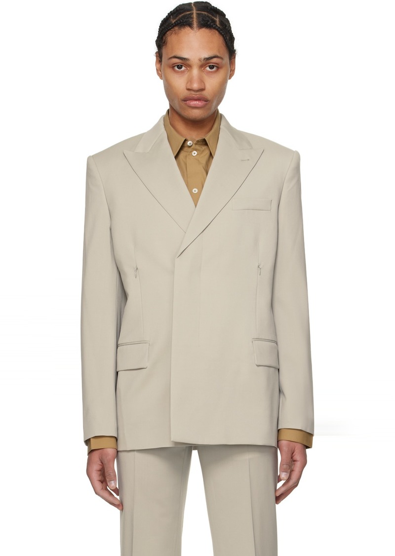 Helmut Lang Beige Car Blazer