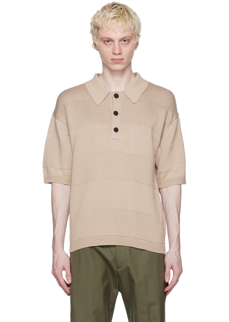 Helmut Lang Beige Oversized Polo