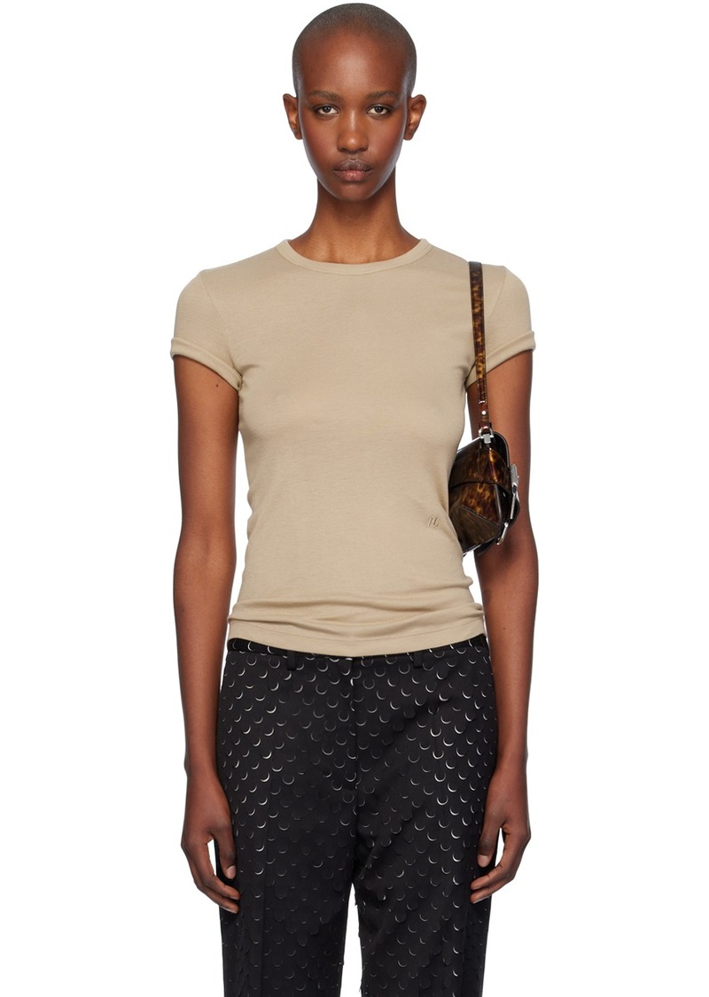 Helmut Lang Beige Shrunken T-shirt