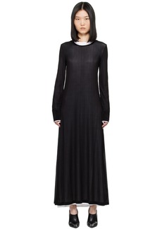 Helmut Lang Black & White Double Layer Maxi Dress