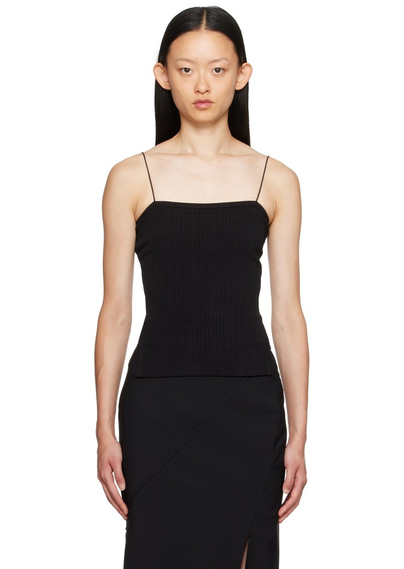 Helmut Lang Black Asymmetric Tank Top