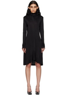 Helmut Lang Black Cowl Midi Dress