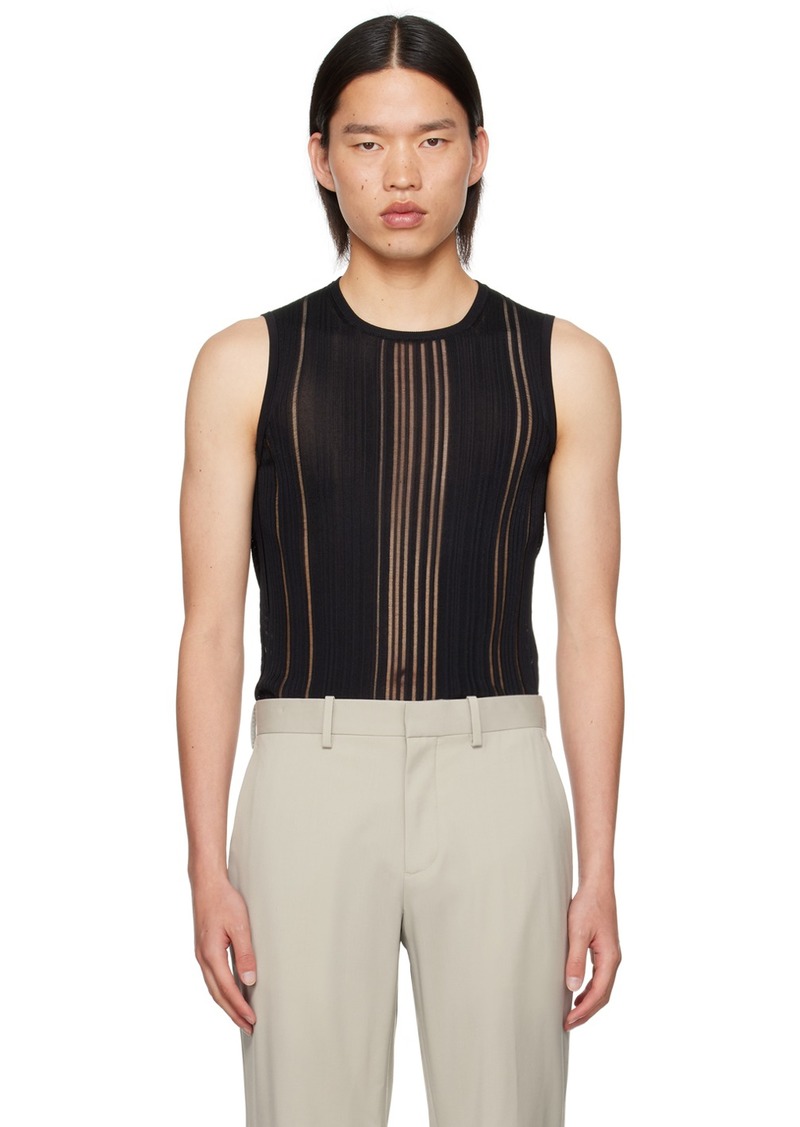 Helmut Lang Black Cutout Tank Top