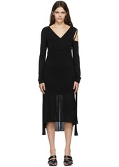 Helmut Lang Black Jersey Scala Dress