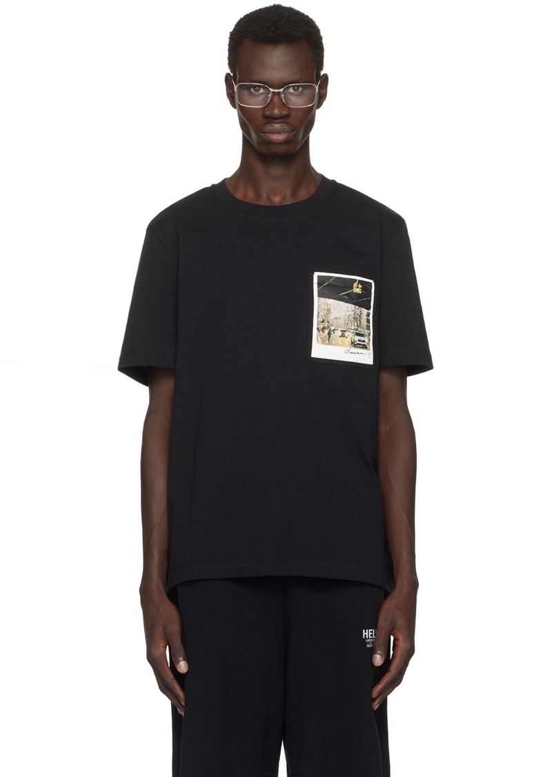 Helmut Lang Black Overpass Postcard T-shirt