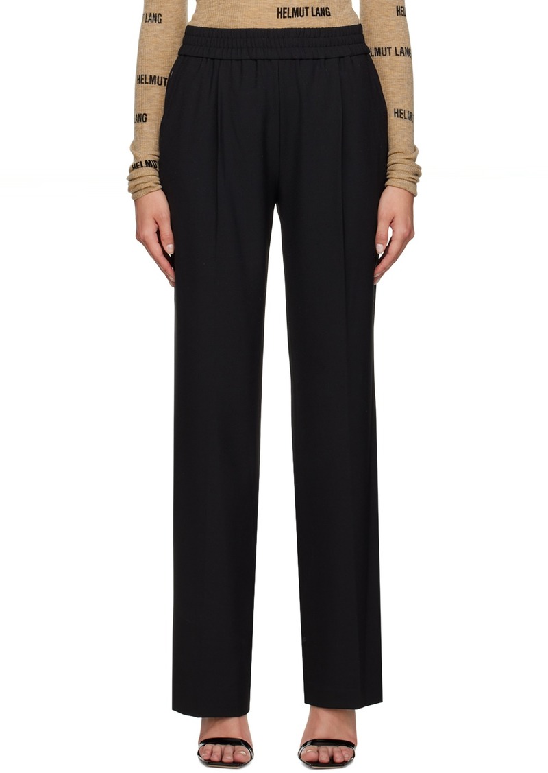 Helmut Lang Black Pull-On Trousers