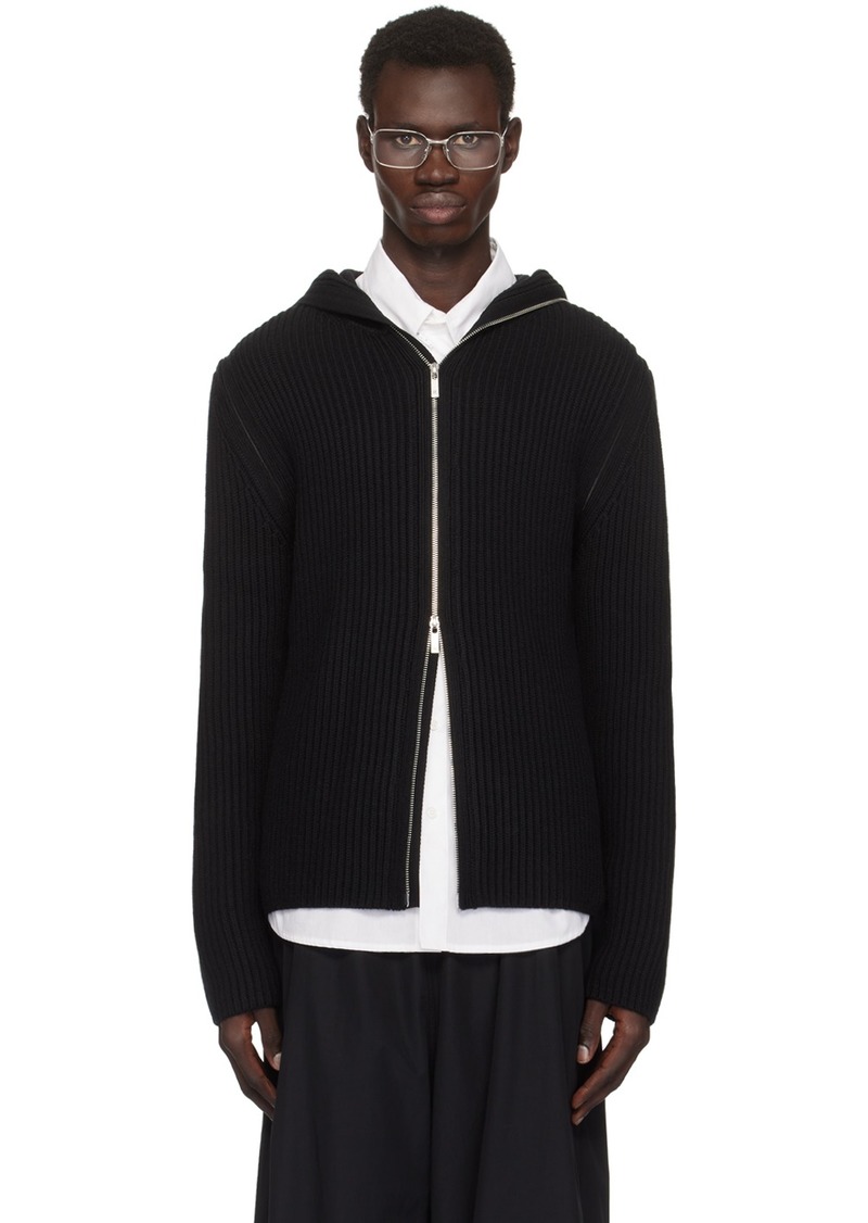 Helmut Lang Black Safety Balaclava Hoodie