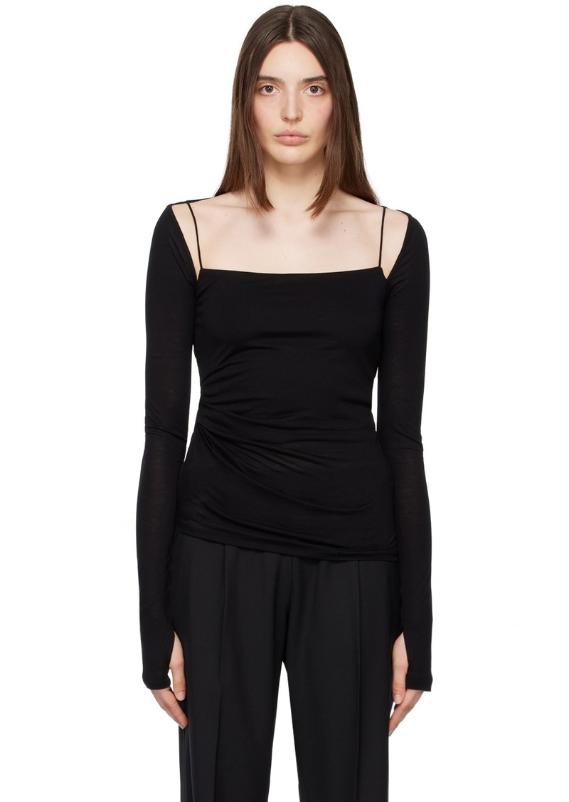 Helmut Lang Black Scala Long Sleeve T-Shirt