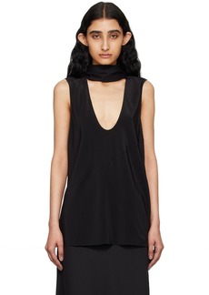 Helmut Lang Black Scarf Tank Top