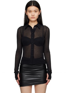 Helmut Lang Black Sheer Shirt