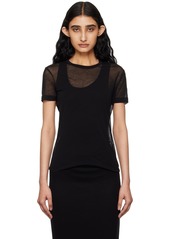 Helmut Lang Black Sheer T-Shirt