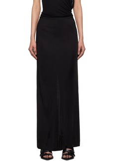 Helmut Lang Black Slit Maxi Skirt