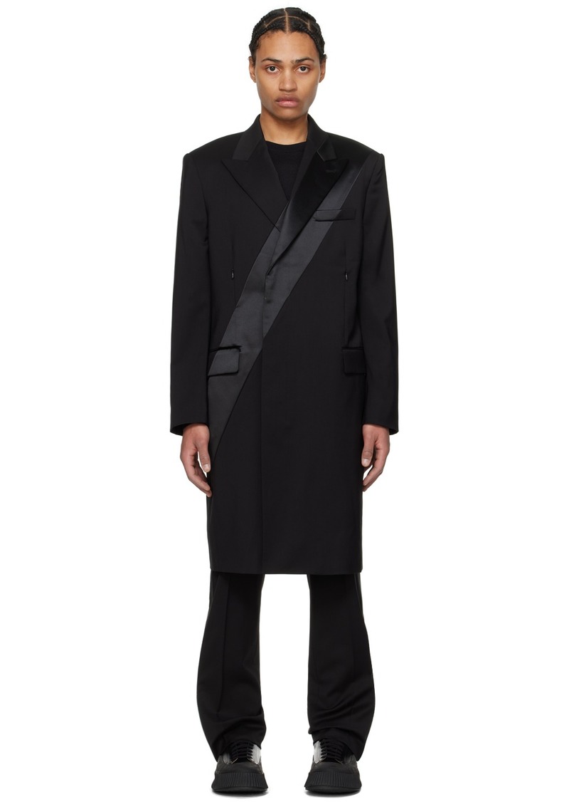 Helmut Lang Black Tuxedo Car Coat