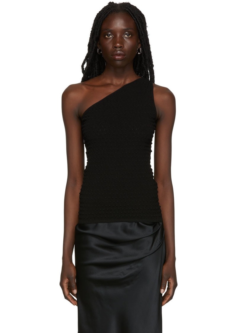 Helmut Lang Black Viscose Tank Top