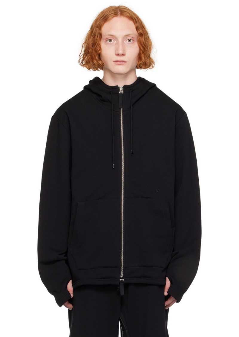 Helmut Lang Black Zip-Up Hoodie