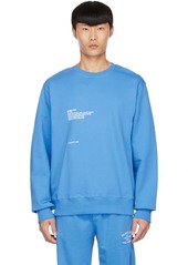 Helmut Lang Blue Cotton Sweatshirt