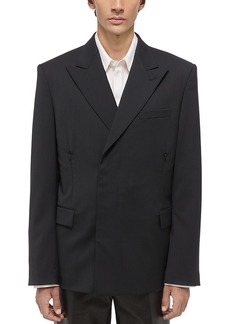 Helmut Lang Boxy Relaxed Fit Double Breasted Suit Jacket