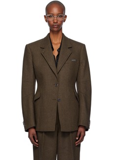 Helmut Lang Brown Apex Sculpted Blazer