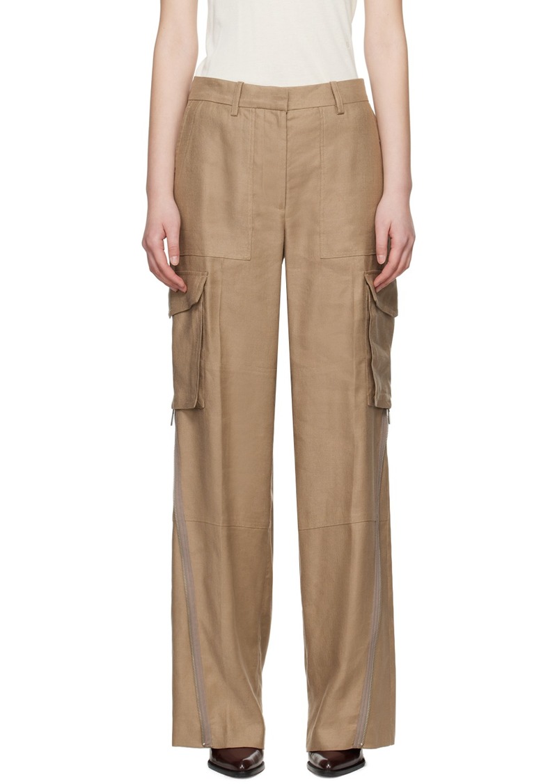 Helmut Lang Brown Cargo Carpenter Trousers