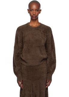 Helmut Lang Brown Eyelash Apex Sweater