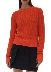 Helmut Lang Bungee Cotton Blend Crewneck Sweater in Poppy at Nordstrom