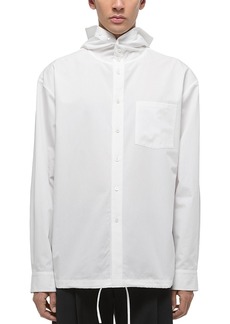 Helmut Lang Button Front Hooded Shirt