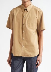 Helmut Lang Classic Short Sleeve Cotton Button-Up Shirt