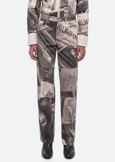 Helmut Lang Collage Print Organic Cotton Denim Baggy Jeans