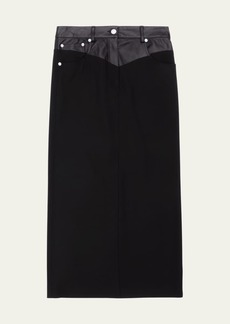 Helmut Lang Combo Garter Midi Skirt
