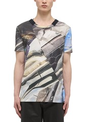 Helmut Lang Cotton Silver Car Graphic Tee
