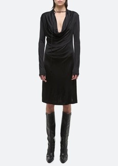 Helmut Lang Cowl Neck Long Sleeve Dress