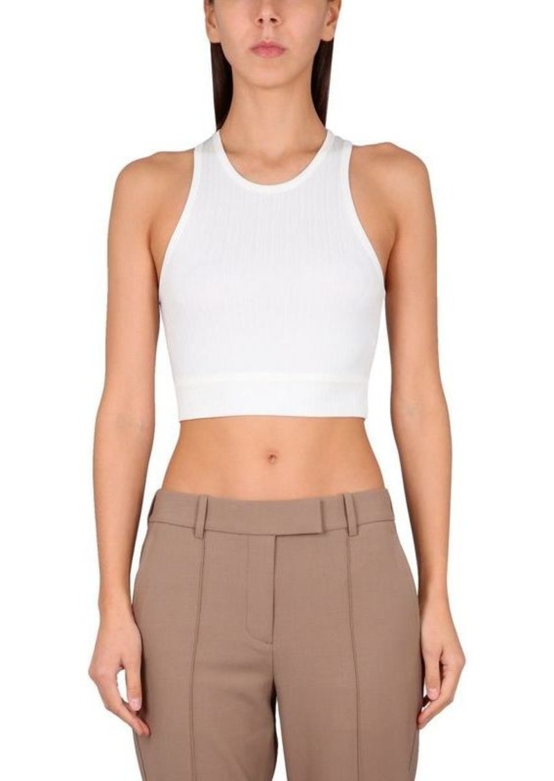 HELMUT LANG CROP TOP WITH CUT OUT DETAIL