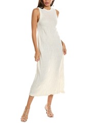 Helmut Lang Crush Wool-Blend Midi Dress