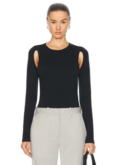 Helmut Lang Cutout Crewneck Top