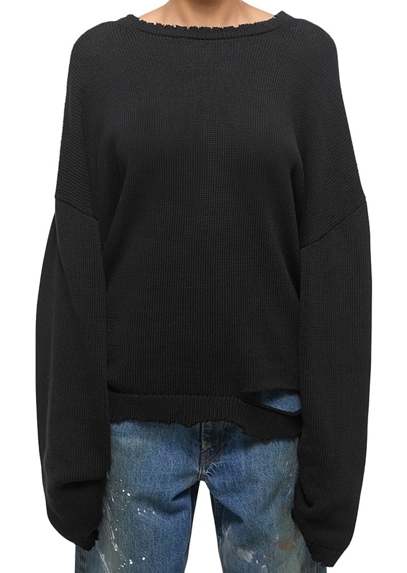 Helmut Lang Destructed Rib Knit Sweater