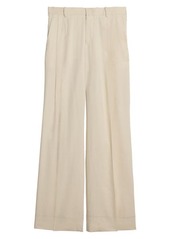 Helmut Lang Double Pleat Linen Blend Pants